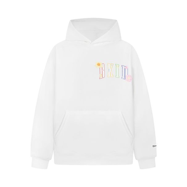 Butterfly Flower Letter Design Sense Niche Loose Hoodie Men's Trendy Brand High Street Vibe Style Casual Pullover_viptrois.com