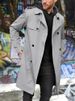Pulse 2023 New Cross-Border Solid Color European And American Long Sleeve Trench Coat Men's Turn-Down Collar Slim Fit_viptrois.com
