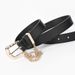 New personalized inlaid double-layer chain buckle women, fashionable multi-color decorative jeans, dress, belt for women_viptrois.com