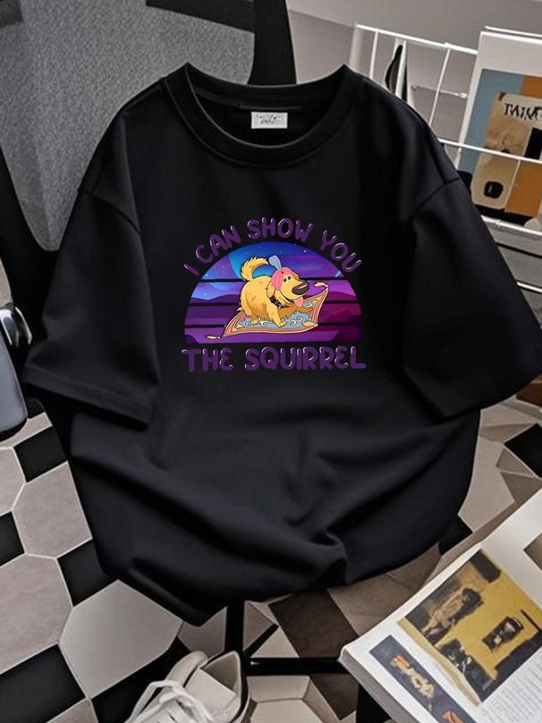 Dug The Dog T Shirt I Can Show You Squirrel Up Family Vacation Matching Magic Kingdom E0613 Stylish Designer Clothes Fashion Stretched Summer Soft_viptrois.com