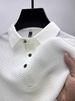 Polo Shirt Men's Summer New Solid Color Lapel Half Sleeved Shirt Top Trendy Short Sleeved T Shirt_viptrois.com