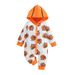 Foreign Trade Children's Clothing Halloween Baby Jumpsuit Autumn New Pumpkin Long Sleeved Hooded Boy's Romper Baby Clothing_viptrois.com