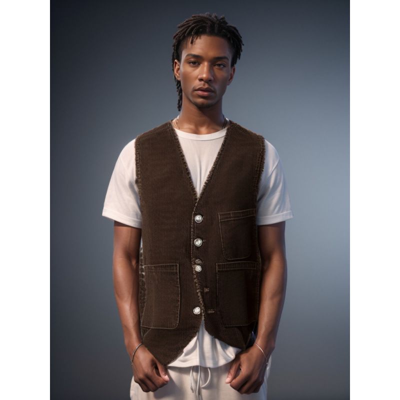 Men's Clothing Corduroy Single Breasted Suit Casual Suit Jacket_viptrois.com