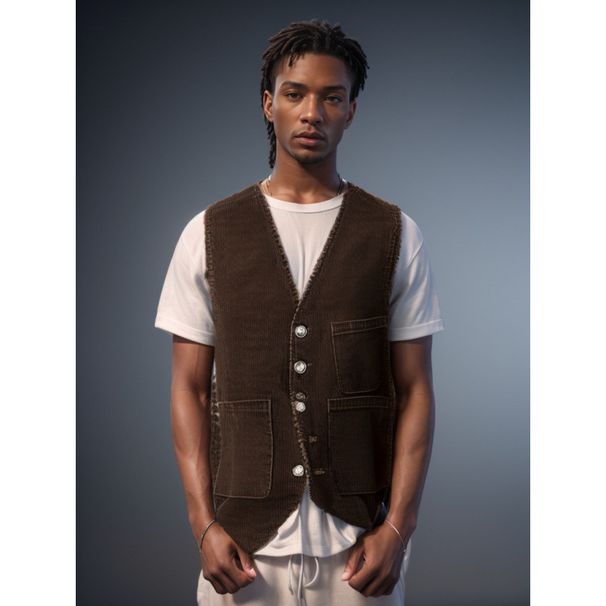 Men's Clothing Corduroy Single Breasted Suit Casual Suit Jacket_viptrois.com