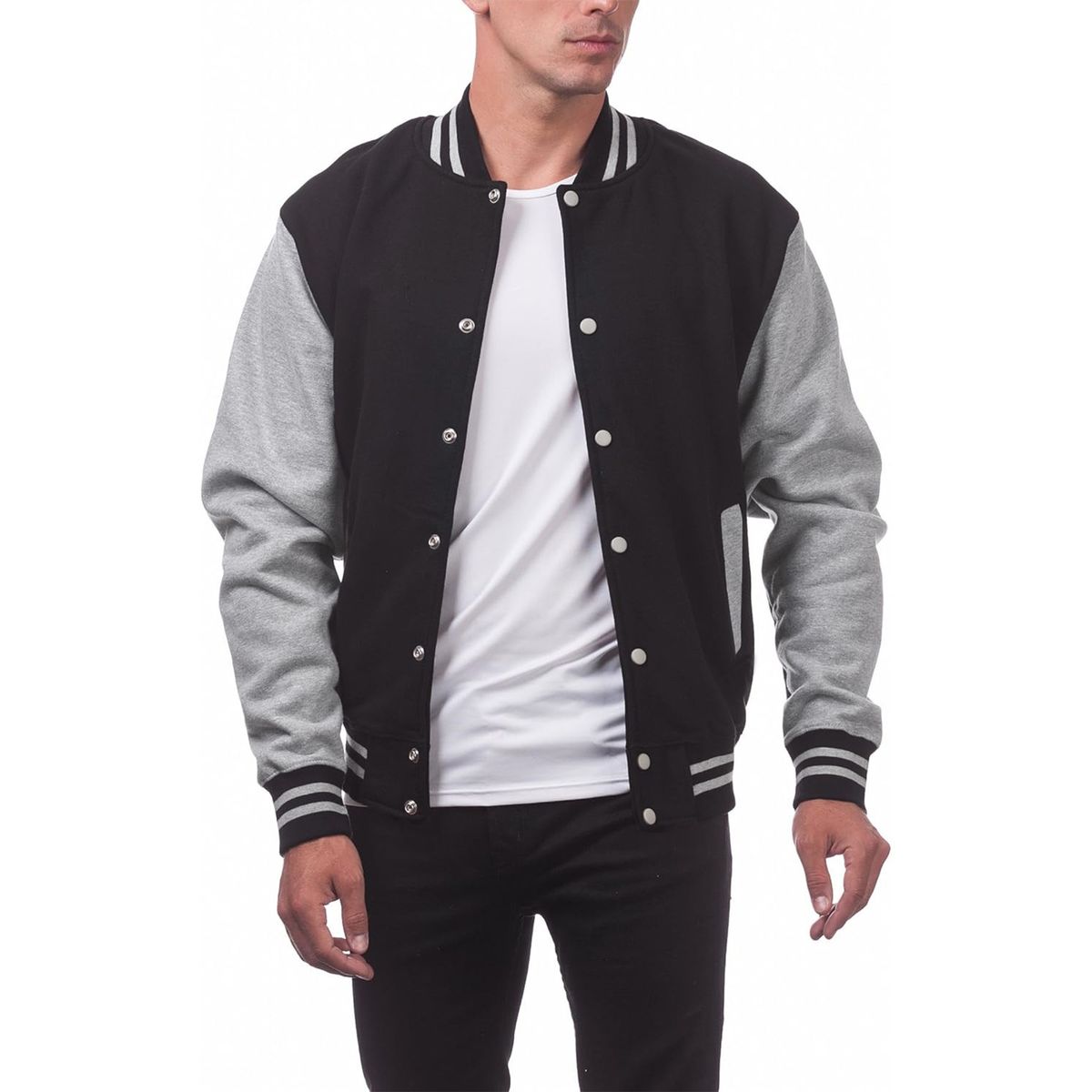 Men's Fleece-Lined Baseball Jacket - Winter Zip-Up Hoodie With Button Front, Unisex Oversized Streetwear Coat (S-XXL)_viptrois.com