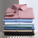 Premium Silk Blend Men's Dress Shirt - Wrinkle-Free Long Sleeve Business Shirt For Office & Formal Occasions_viptrois.com