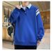 Long Sleeve T-Shirt Men's Spring And Autumn Jacket Youth Trendy Brand Polo Shirt Large Size Sweater Bottom Shirt Simple Fleece Top_viptrois.com