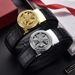 Automatic buckle belt for men with diamond buckle business casual belt for men_viptrois.com