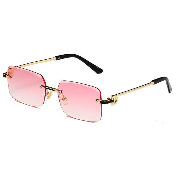 UV400 Frameless Sunglasses - Lightweight Metal Frame, Trendy Unisex Style (Anti-Glare Sun Protection)_viptrois.com