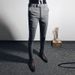 Men's Clothing Trousers Men's Black Slim Fit Nine Point Trousers Version Slim Trend Suit Trousers Summer_viptrois.com