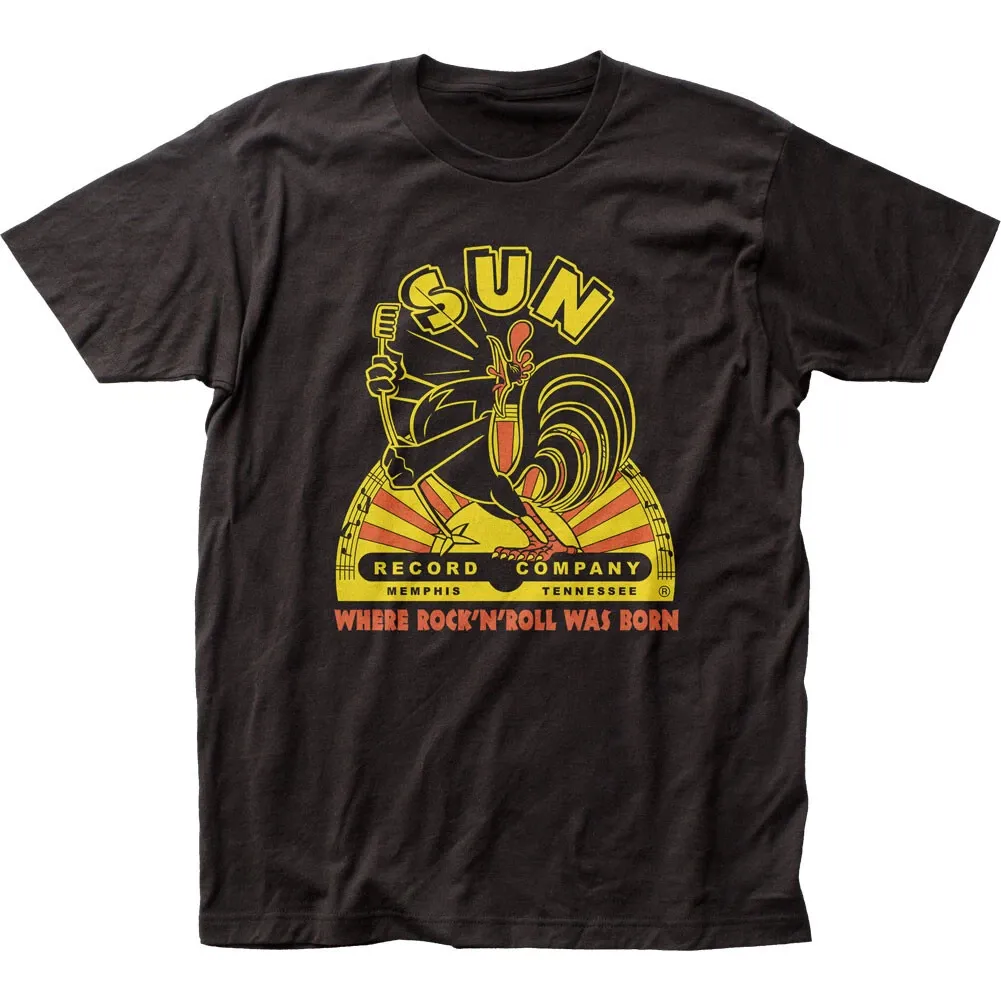 Sun Records Singing Mens T Shirt Mens Womens Tees Top Rock And Roll Classic Band Tee New Black_viptrois.com