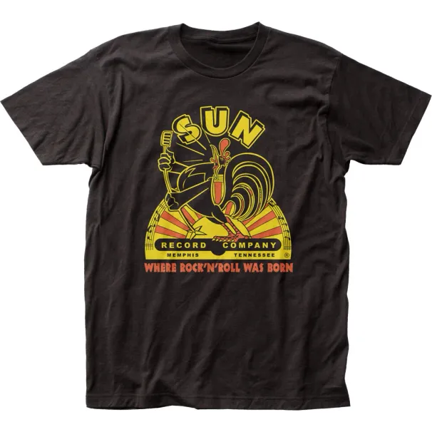 Sun Records Singing Mens T Shirt Mens Womens Tees Top Rock And Roll Classic Band Tee New Black_viptrois.com
