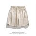 Men's Hip-Hop Loose Fit Casual Shorts Breathable Cotton Blend Summer 5-Inch Letter Print Streetwear Gym Essential_viptrois.com