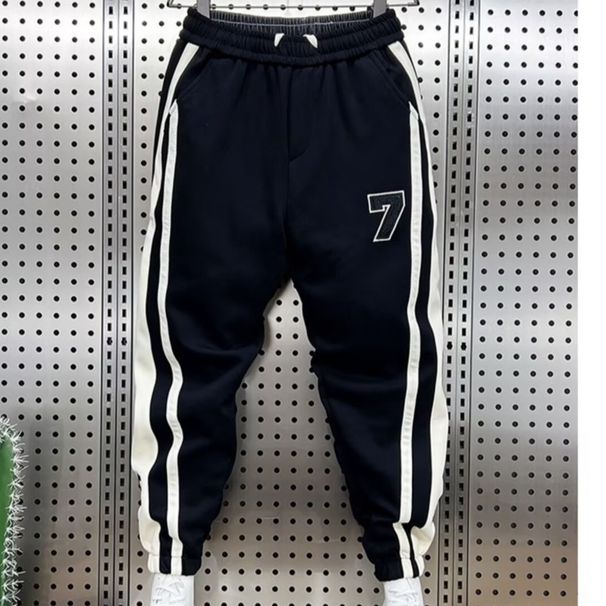 Men's Clothing Color Sports Pants Autumn And Winter Men's New Casual Leggings Spliced Warm Harem Sweatpants_viptrois.com