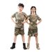 Children's Camouflage Physical Training Suit Short Sleeved Suit Men's Summer Round Neck T Shirt School Students Quick Drying Mesh T Shirt_viptrois.com