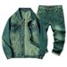 Men's Classic Denim Jacket - Slim Fit Autumn Casual Coat With Multiple Pockets, Windproof & Durable Cotton Fabric (Green, Sizes M-5XL)_viptrois.com