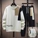Men's Casual Tracksuit Set - Trendy Long Sleeve Tee & Jogger Pants For Streetwear & Lounge_viptrois.com