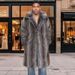 Men's Clothing Men's Fur Coat New Imitation Shearling Suit Collar Long Coat Winter Windproof Warm Windbreaker Large Size_viptrois.com