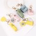 Bag Charms Change Lipstick Bag Creative Mirror Keychain Small Pendant PU Leather Car Bag Pendant Accessories Spot_viptrois.com