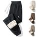 Men's Clothing New Casual Pants Men's Lambskin Cotton Pants Trendy Fashion Winter Plus Velvet Pants_viptrois.com