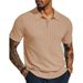 Men's Clothing Men's Casual Knitted Shirt Summer Tops Short Sleeved Lapel Hollow Men's Clothing_viptrois.com