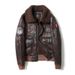 Men's Aviator Style PU Leather Jacket With Embroidered Patches, Fleece-Lined Biker Coat For Winter (Black, Brown, Vintage Brown)_viptrois.com