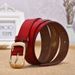New Women's Casual 3.0 Japanese Buckle Genuine Leather Belt Ladies Versatile Classic Pure Cowhide Belt_viptrois.com