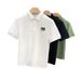 2025d Trendy Youth Brand Short Sleeve Polo Shirt Business Top Summer New Men's Turn-down Collar Stylish Korean T-shirt_viptrois.com