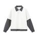Men's Streetwear Layered Long Sleeve T-Shirt | Plaid Collar Polo Shirt | Oversized Fit | Unisex Fashion_viptrois.com