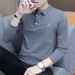 Pulse Men's Ice Silk T-Shirt For Spring And Autumn, Casual Polo Long Sleeve Thin Turn-Down Collar Trendy_viptrois.com