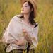 Elegant Solid Cape With Gold Buttons – Asymmetrical Winter Shawl (6 Neutral Colors, 100% Cotton Cashmere Blend, Office-to-Outfit Versatile Wrap)_viptrois.com