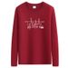 Spring And Autumn Men's Long Sleeve Shirt Trendy Clothes Printed Crew Neck White Casual Autumn Clothes Loose Bottom Shirt_viptrois.com