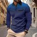 Men's Clothing Autumn Fast Sale Men's Long Sleeved Polo Shirt Printed Polka Dot Lapel Sports Top_viptrois.com
