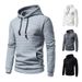 2024 New European Size Casual Pullover Jacquard Sweatshirt Men's Plaid Quilted Cotton Fabric Hooded_viptrois.com