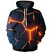 New Colorful Flame 3D Fluorescent Unisex Autumn Winter Sweatshirt Funny Jacket Black Hoodie_viptrois.com