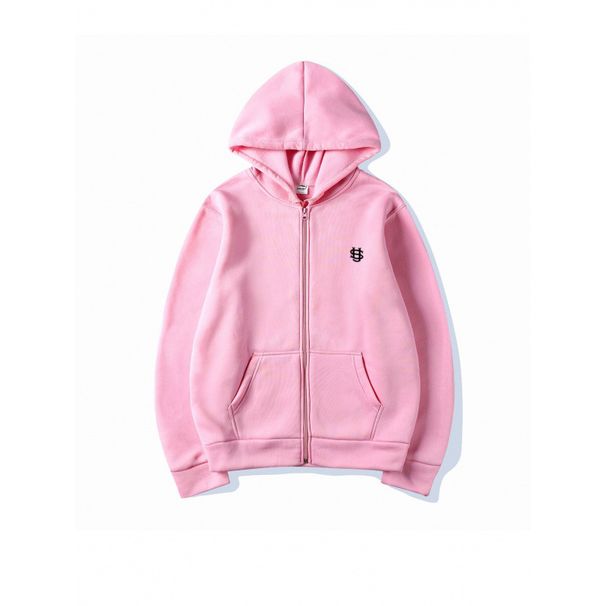 25 Spring Hooded Cardigan Sweater Fashion Small Logo Loose Large Size Youth Zipper Jacket_viptrois.com