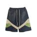Men's Color Blocked Quick Drying Casual Shorts Summer Trendy Sporty Five Point Thin Fashionable Versatile Beach Wear_viptrois.com