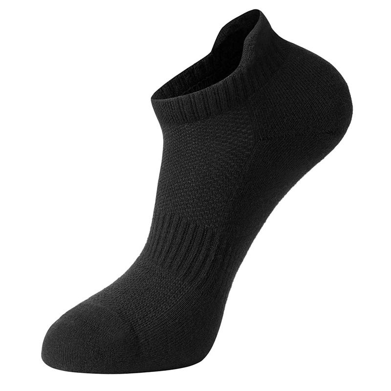 Cotton socks sports men's and women's running socks solid color casual short tube four seasons boat socks_viptrois.com