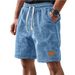 Men's Clothing New Independent Station Men's Daily Casual Waffle Loose Drawstring Shorts_viptrois.com