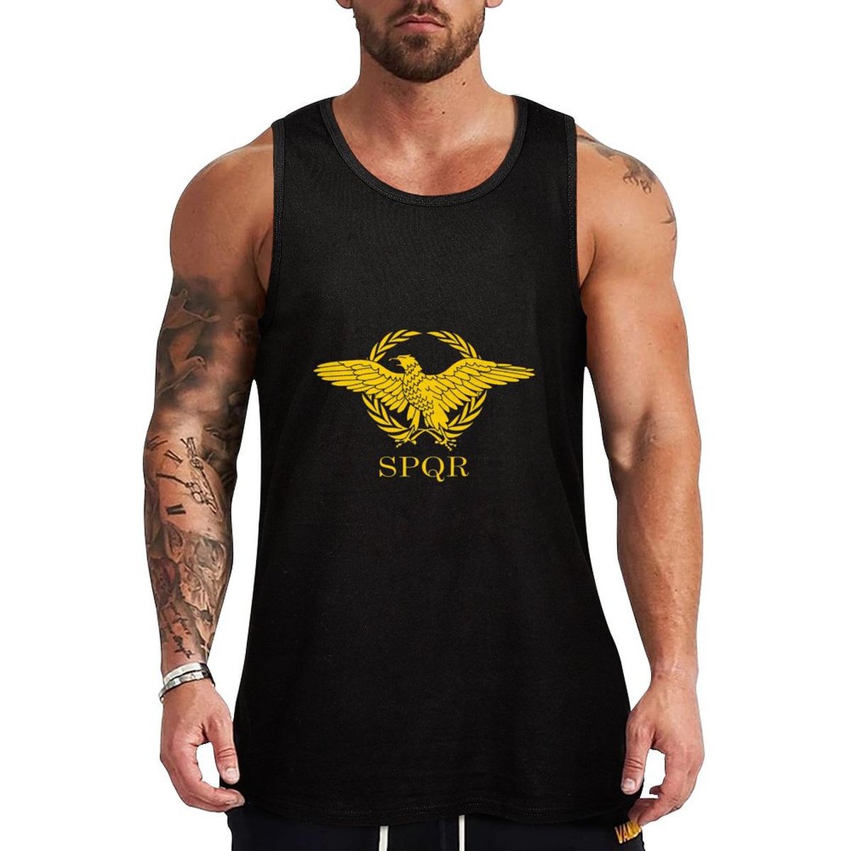 T-shirt SPQR Tank Top Singlet For Men Men's Gym T-shirts Gym Shirt Men Vests For Men_viptrois.com