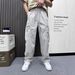 Men's Quick Drying Lightweight Cargo Pants Stylish Pocket Casual Drawstring Straight Leg Loose Fit Spring Arrival_viptrois.com