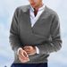 Men's Slim-Fit V-Neck Sweater – Winter Knit Pullover With Ribbed Hem (S-XXXL, 7 Colors) | Classic British Style Long Sleeve Top_viptrois.com