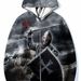 Men's Autumn Zip-Up Hoodie With 3D Digital Print, Trendy Oversized Casual Pullover For Streetwear & Daily Wear_viptrois.com