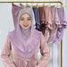 Women's Hijab best selling double layer pleated headscarf solid color chiffon women's headscarf pullover headscarf_viptrois.com