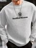Autumn And Winter Men's Long Sleeved Round Neck Black Top Loose Casual Hoodie Hooded Hoodie_viptrois.com