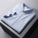 Men's Clothing Plus Size Summer Short Sleeved Shirt Fat Guy Loose Casual Oxford Cotton Striped Pointed Collar Shirt_viptrois.com