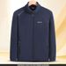 Men’s Stand-Up Collar Fleece Jacket – 100% Polar Fleece Windproof Zip-Up For Hiking & Urban Exploration (Black/Grey/Blue/Green, XL-5XL)_viptrois.com