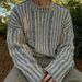 Sweater On Both Sides Men's Korean Style Wear Retro Striped Contrasting Color Round Neck Casual Couple Knitted Sweater Teen_viptrois.com