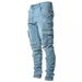 Men's Clothing Hot Selling Denim Jeans Casual Trendy Men's Elastic Multi Bag Leggings Slimming Denim Work Clothes_viptrois.com