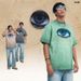 street Style Plaid Print Reverse-dyed Distressed Frayed Edge Washed Men's T-shirt Trendy Brand T-shirt_viptrois.com